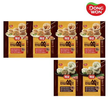 [동원] 개성 한입쏙만두 392g 2봉 + 한입김치쏙만두 392g 4봉
