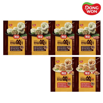[동원] 개성 한입쏙만두 392g 4봉 + 한입김치쏙만두 392g 2봉