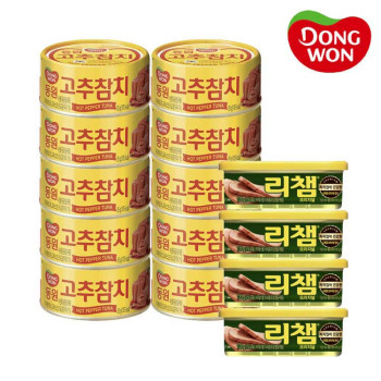 [동원] 고추참치 85g 10캔 + 리챔 오리지널 120g 4캔