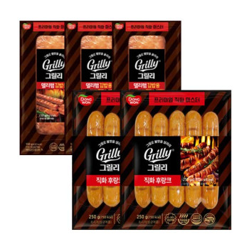 [동원] 그릴리 델리햄 150g x 3개 + 극한직화 후랑크 250g x 2개