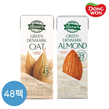 [동원] 덴마크 그린덴마크 아몬드 190ml 24개 + 귀리 190ml 24개
