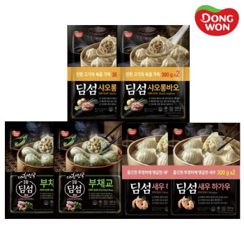 [동원] 딤섬 부추창펀 390g 2봉 + 샤오룽바오 390g 2봉 + 부채교 283g 2봉