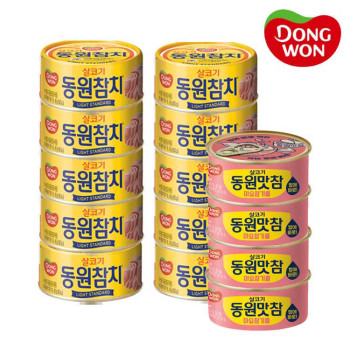 [동원] 라이트스탠다드 참치 85g 10캔 + 맛참 마요참기름 참치 90g 4캔