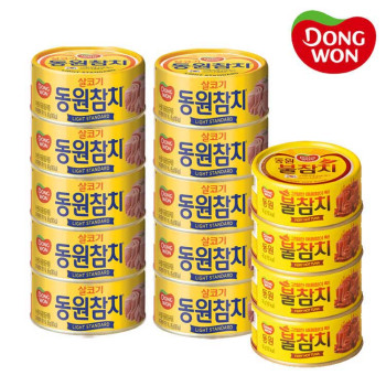 [동원] 라이트스탠다드 참치 85g 10캔 + 불참치 90g 4캔