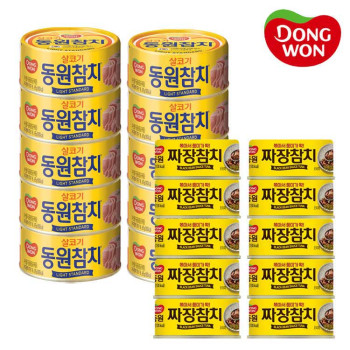 [동원] 라이트스탠다드 참치 85g 10캔 + 짜장참치 90g 10캔