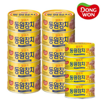 [동원] 라이트스탠다드 참치 85g 10캔 + 콘참치 85g 4캔
