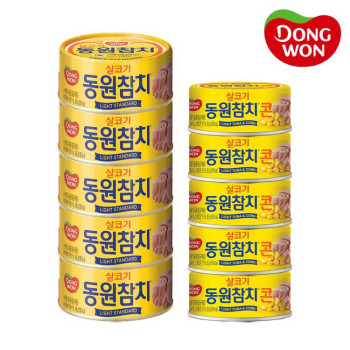 [동원] 라이트스탠다드 참치 85g 5캔 + 콘참치 85g 5캔