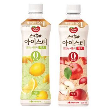 [동원] 보성홍차 아이스티 제로 500ml 레몬 12개 + 애플 12개