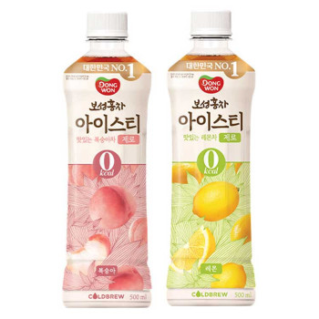 [동원] 보성홍차 아이스티 제로 500ml 복숭아 12개 + 레몬 12개