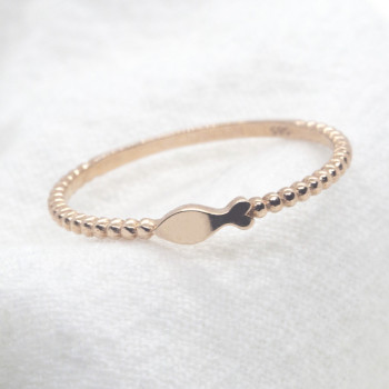 14K 18K 미니물고기반지