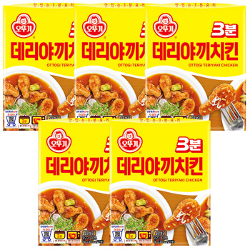 오뚜기 3분 데리야끼치킨 150g x 5개