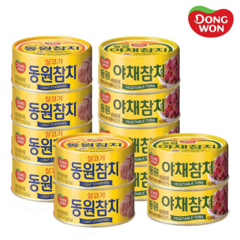 [동원] 살코기참치 150g x 6캔 + 야채참치 150g x 6캔
