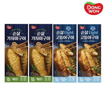 [동원] 순살 light 고등어구이 70g x 2개 + 가자미구이 70g x 2개