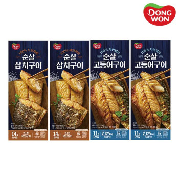 [동원] 순살 고등어구이 70g x 2개 + 삼치구이 70g x 2개