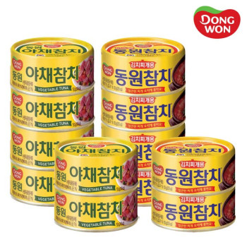[동원] 야채참치 150g x 6캔 + 김치찌개용참치 150g x 6캔