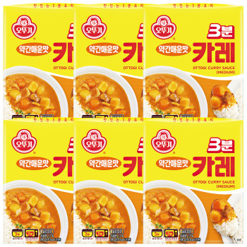 오뚜기 3분카레 약간매운맛200g x 6개