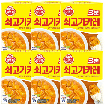 오뚜기 3분 쇠고기카레 200g x 6개