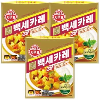 오뚜기 백세카레 3분 약간매운맛 200g x 3개
