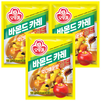 오뚜기 바몬드 카레 골드 약간매운맛 100g x 3개