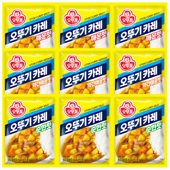 오뚜기 카레 매운맛 3개+약간매운맛 3개+순한맛 3개