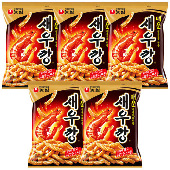 농심 매운 새우깡 90g x 5개