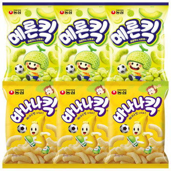 농심 메론킥 3개+바나나킥 3개