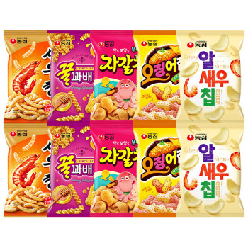 농심 (새우깡90g+꿀꽈배기90g+자갈치90g+오징어집78g+알새우칩68g) x 2세트