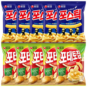 농심 포스틱 5개+포테토칩 오리지널 5개