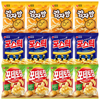 농심감자과자(감자깡75g+포스틱84g+포테토칩60g) x 4세트