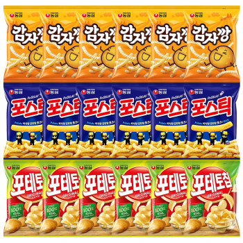 농심감자과자(감자깡75g+포스틱84g+포테토칩60g) x 6세트