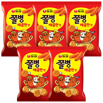 농심 쫄병스낵 매콤한맛 82g 5개