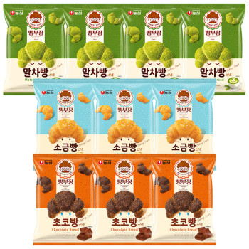 농심 빵부장 말차 4개+소금 3개+초코 3개