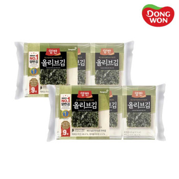 [동원] 양반 올리브김[식탁9P(9매)] x 6개 (54봉)
