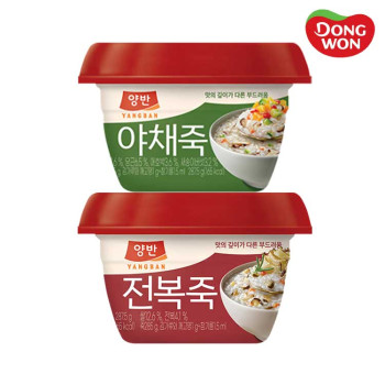 [동원] 양반 전복죽 287.5g 6개 + 야채죽 287.5g 6개