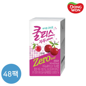 [동원] 쿨피스 제로 테트라 자두 140ml x 48개