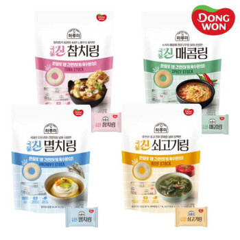 [동원] 하루미 국물의 신 80g 4봉 (참치/멸치/쇠고기/매콤_각1봉)