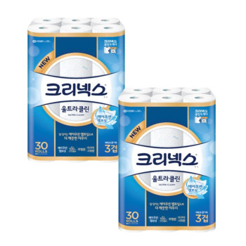 [크리넥스] 3겹 울트라클린 25m30롤 x 2팩