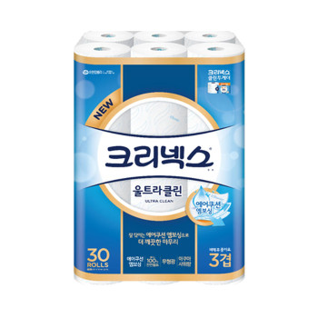 [크리넥스] 3겹 울트라클린 25m30롤 x 1팩