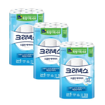 [크리넥스] 3겹 도톰한 에어터치 27m30롤 x 3팩