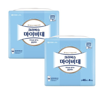 [크리넥스] 마이비데 클린케어 화장실용 물티슈 46매 4입 (2팩,4팩,8팩)