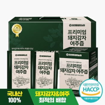 프리미엄 국산 돼지감자 여주즙 80ml 30포 무첨가 건강즙 HACCP 인증