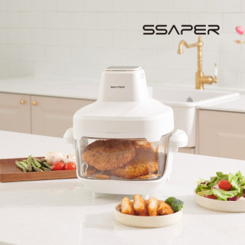 [셰퍼] 에어프레임 글라스 에어프라이어4.5L SS-J5065