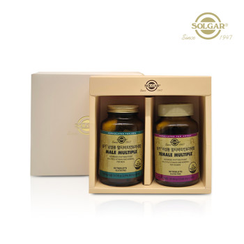 [솔가] 남녀 멀티비타민 60정 선물세트 ( 남성용 멀티비타민 미네랄60정+ 여성용 멀티비타민 미네랄 60정)