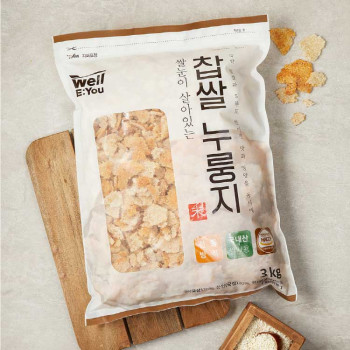 [웰리유] 쌀눈이 살아있는 찹쌀 누룽지 3kg X 1개