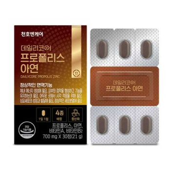 [천호엔케어] 데일리코어 프로폴리스아연 700mg * 30캡슐