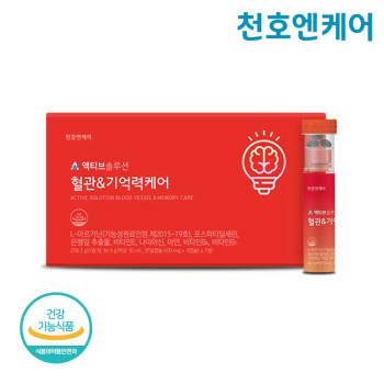 [천호엔케어] 혈관&기억력케어 (액상 30ml + 연질캡슐 600mg X 3캡슐) X 7병