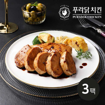 [푸라닭] 소스통 닭가슴살 블랙알리오 100g 3팩