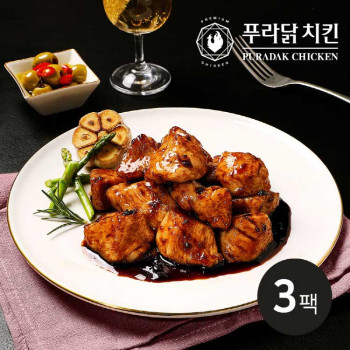 [푸라닭] 한입 쫄깃 닭가슴살 블랙알리오 100g 3팩