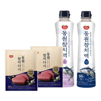 [동원] 참치다시 300g 2봉 + 참치액 진 500g + 참치액 순 500g