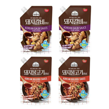[동원] 하루미 돼지갈비양념 500g 2봉 + 돼지불고기양념 500g 2봉